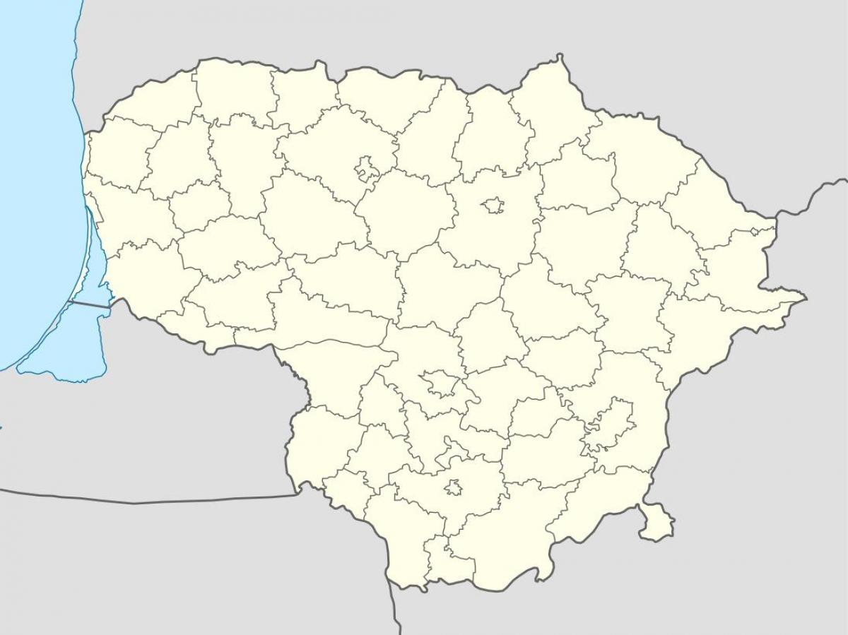 Map of Lithuania vector