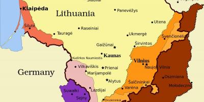 Map of kaunas Lithuania